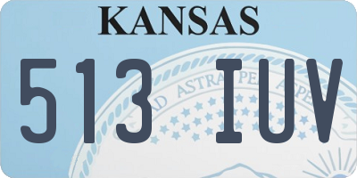 KS license plate 513IUV