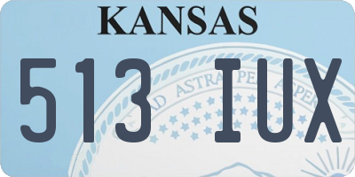 KS license plate 513IUX