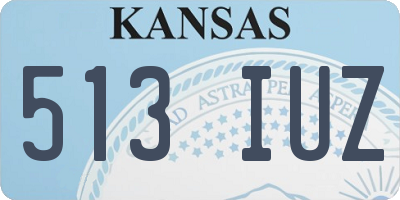 KS license plate 513IUZ