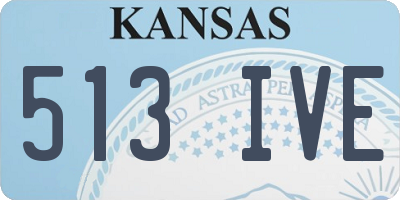 KS license plate 513IVE