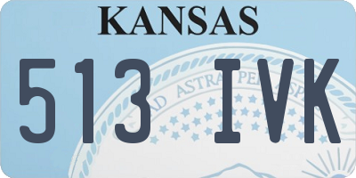 KS license plate 513IVK
