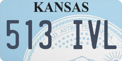 KS license plate 513IVL