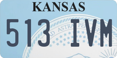 KS license plate 513IVM