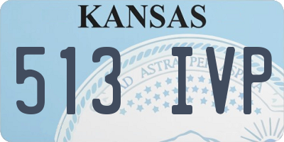KS license plate 513IVP