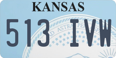 KS license plate 513IVW