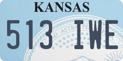 KS license plate 513IWE