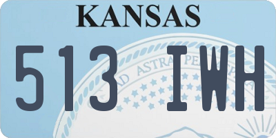 KS license plate 513IWH