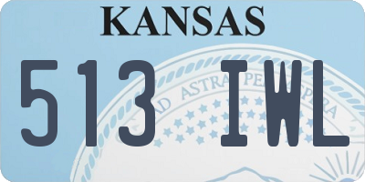 KS license plate 513IWL