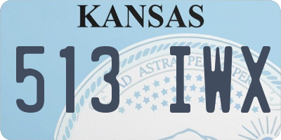 KS license plate 513IWX