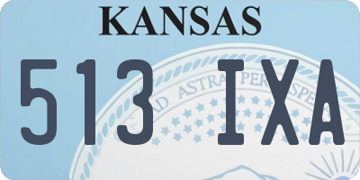 KS license plate 513IXA