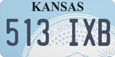 KS license plate 513IXB