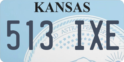 KS license plate 513IXE
