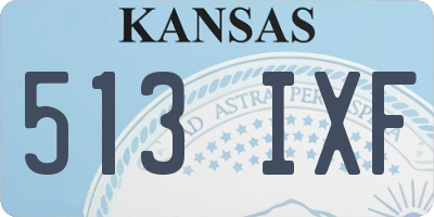 KS license plate 513IXF