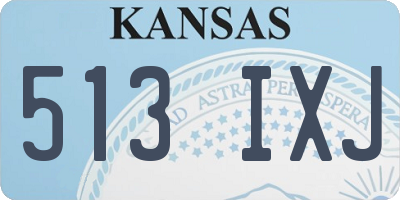 KS license plate 513IXJ