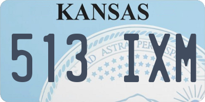 KS license plate 513IXM