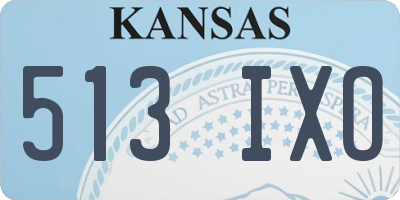 KS license plate 513IXO