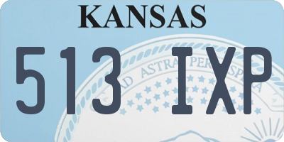 KS license plate 513IXP