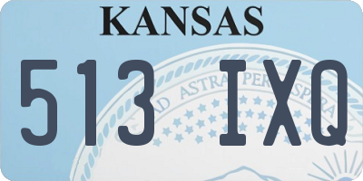KS license plate 513IXQ