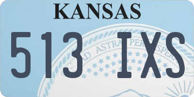 KS license plate 513IXS