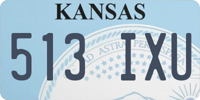KS license plate 513IXU
