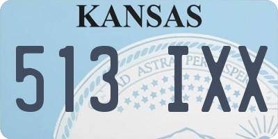 KS license plate 513IXX