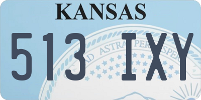 KS license plate 513IXY