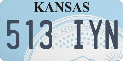 KS license plate 513IYN