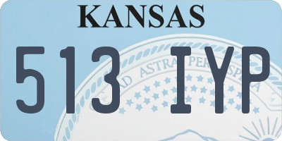 KS license plate 513IYP