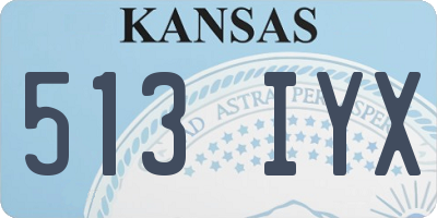 KS license plate 513IYX