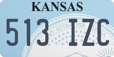 KS license plate 513IZC