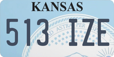KS license plate 513IZE
