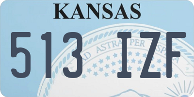 KS license plate 513IZF