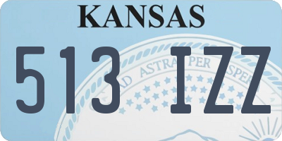 KS license plate 513IZZ