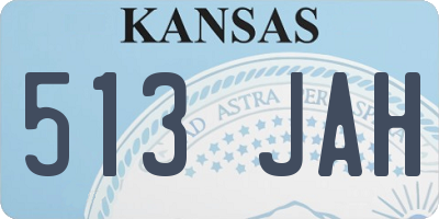 KS license plate 513JAH