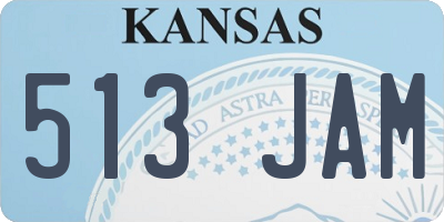 KS license plate 513JAM