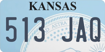 KS license plate 513JAQ