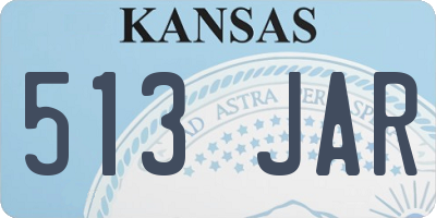 KS license plate 513JAR