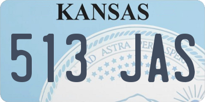 KS license plate 513JAS
