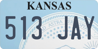 KS license plate 513JAY