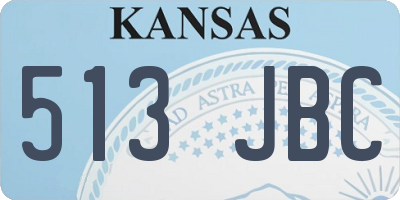 KS license plate 513JBC