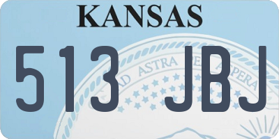 KS license plate 513JBJ