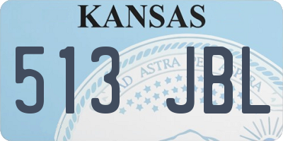 KS license plate 513JBL