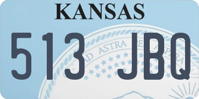 KS license plate 513JBQ