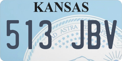 KS license plate 513JBV