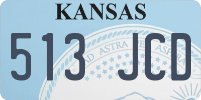 KS license plate 513JCD
