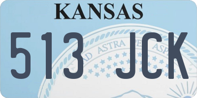 KS license plate 513JCK