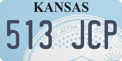 KS license plate 513JCP