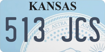 KS license plate 513JCS