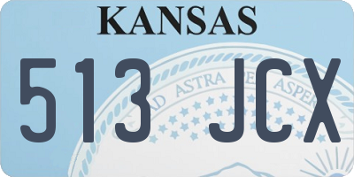 KS license plate 513JCX