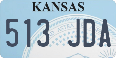KS license plate 513JDA